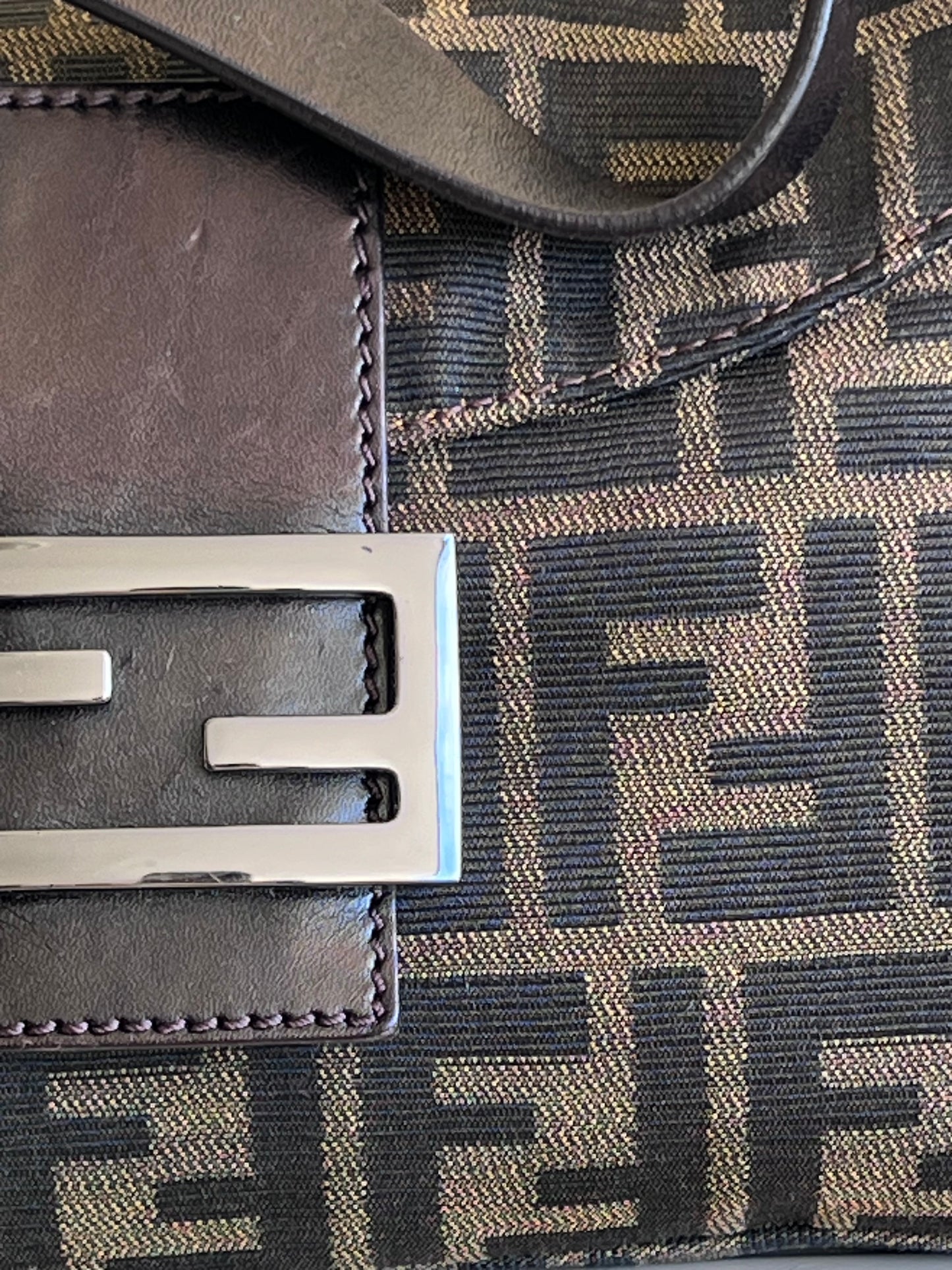 Fendi baguette Double Flap Zucca