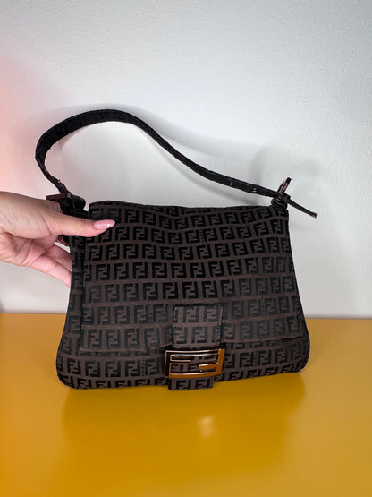 Fendi Mamma Baguette Dark Brown