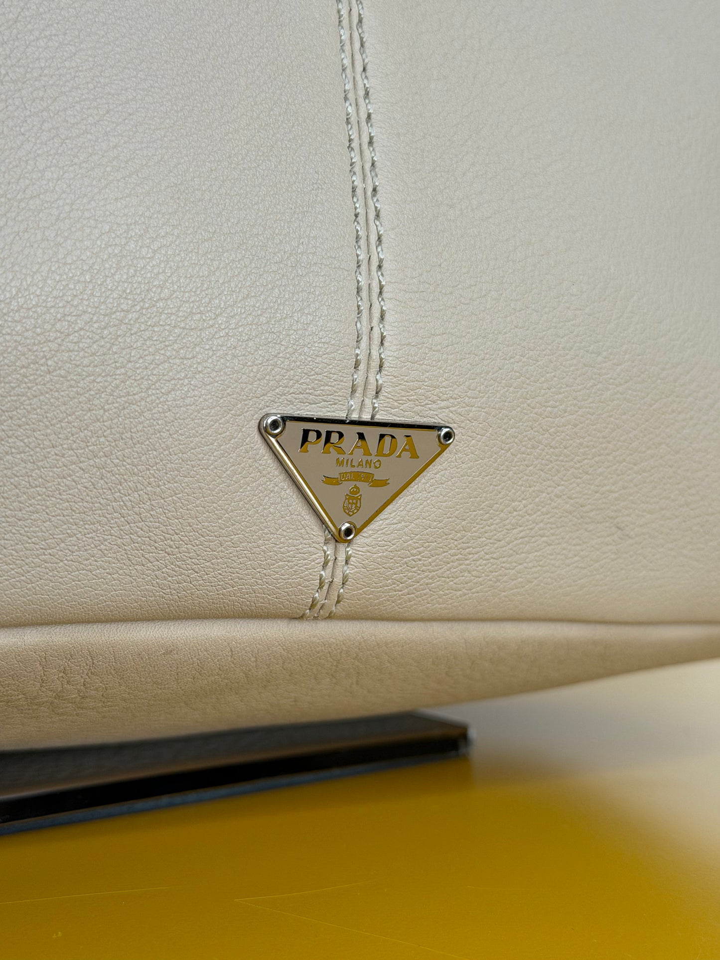 Prada ring handle Bag beige
