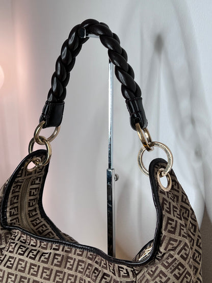 Fendi Hobo Manico Intrecciato
