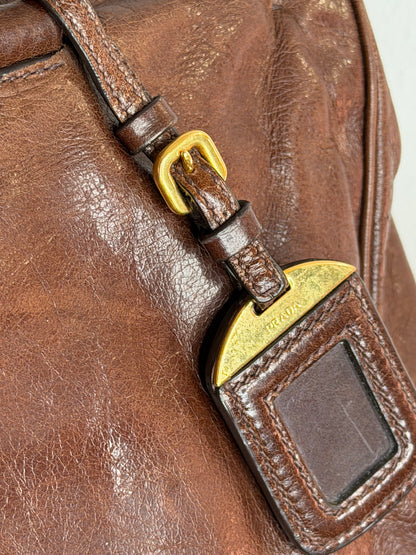 Prada tote medium brown