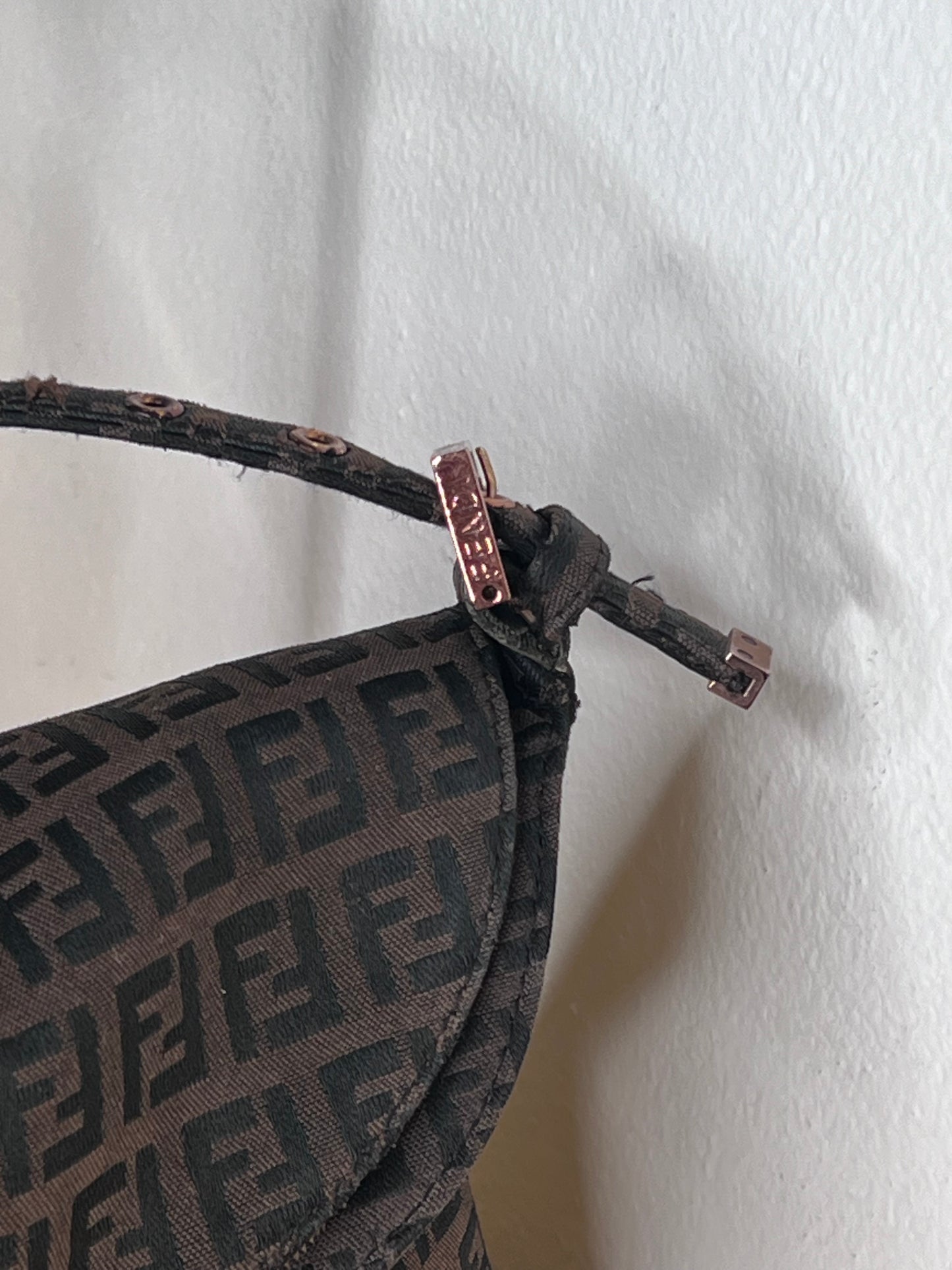 Fendi Baguette Marrone Double Flap