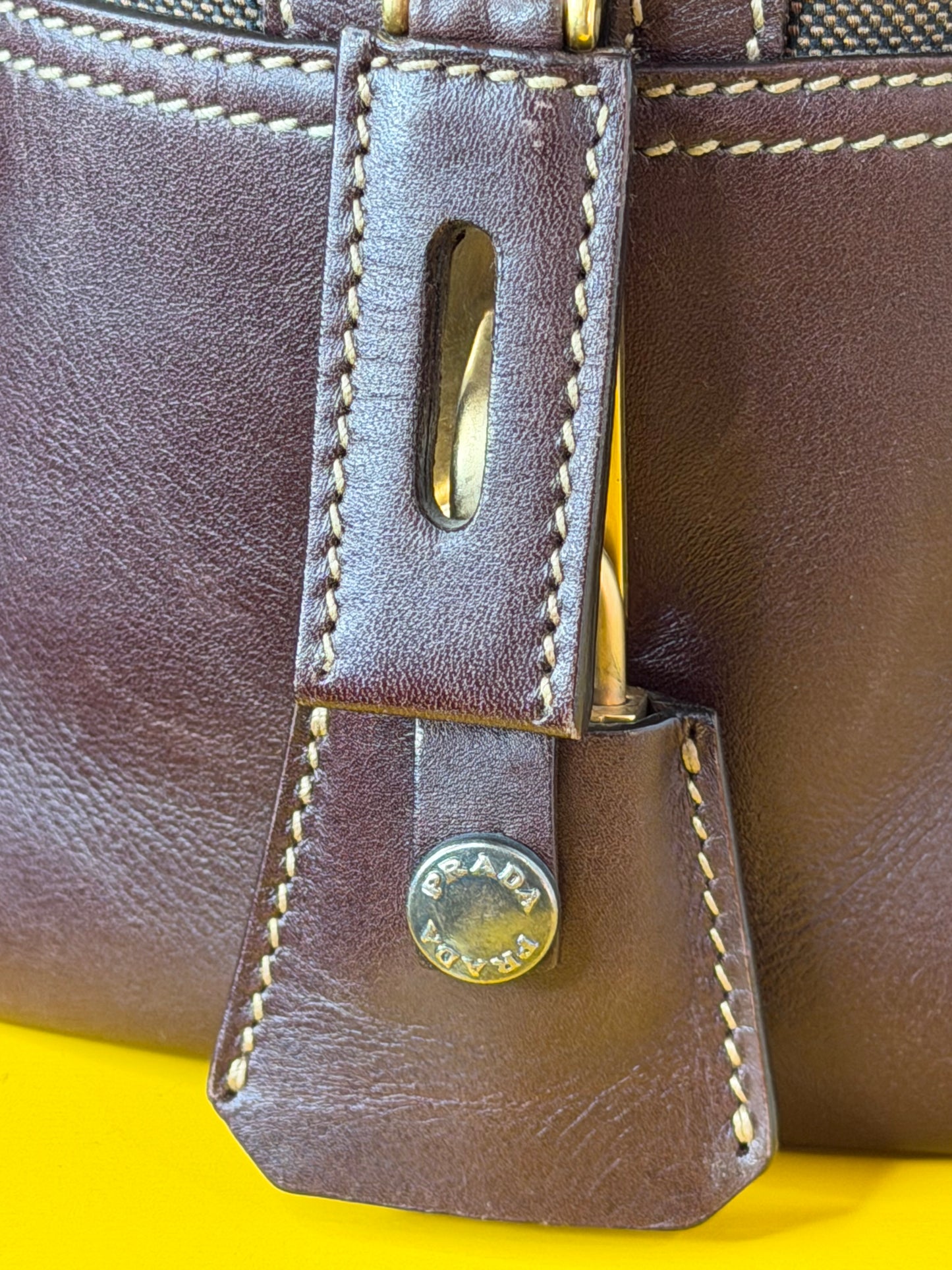 Prada bauletto logo Jaquard