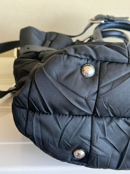 Prada Tessuto Crispy Satchel in Nylon trapuntato