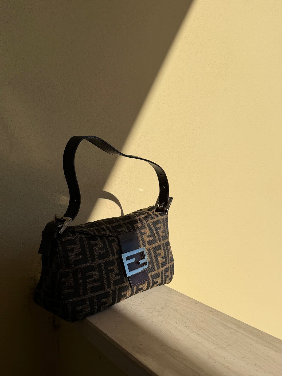 Fendi Baguette Double Flap Zucca