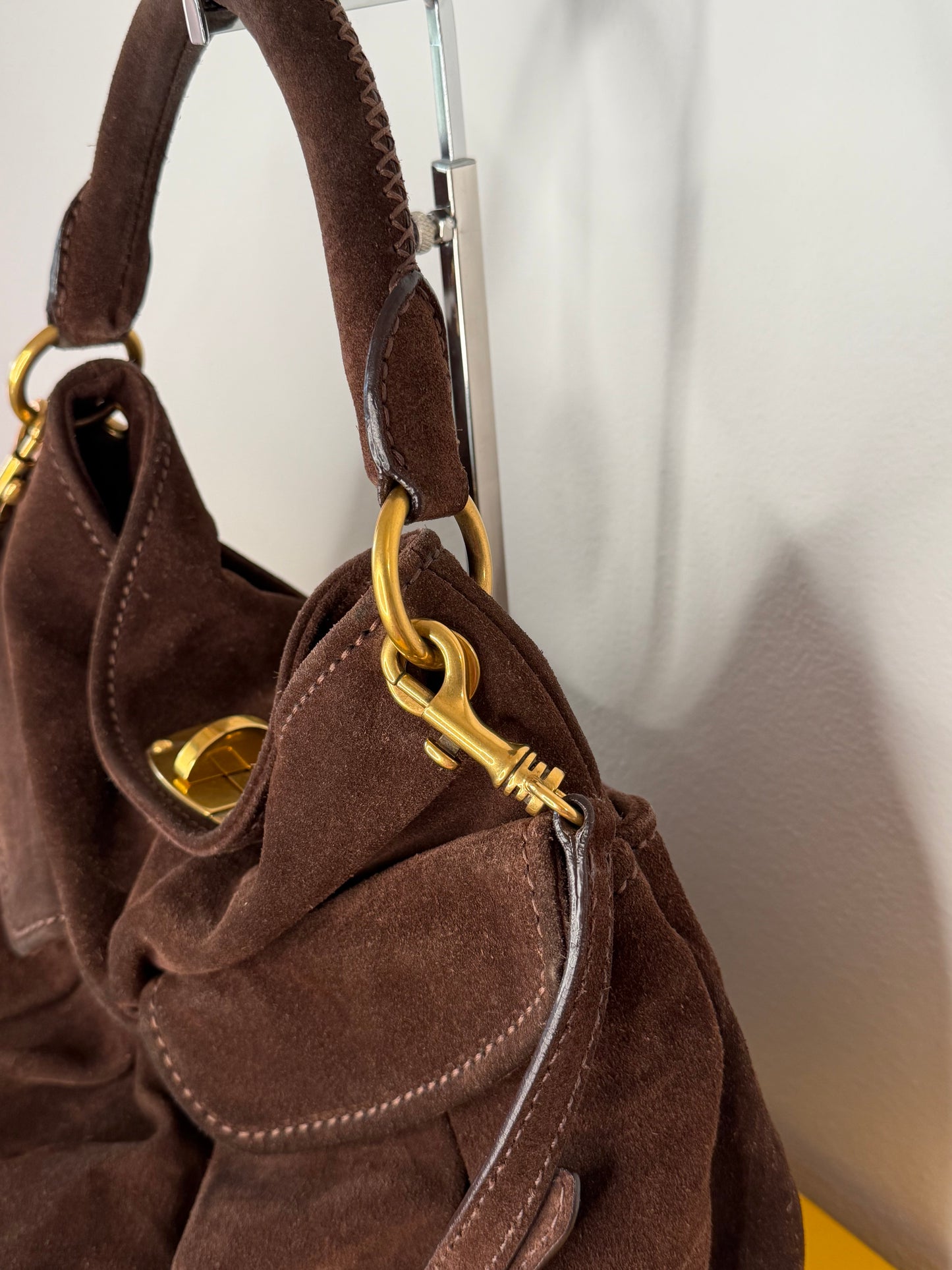 Miu Miu hobo suede