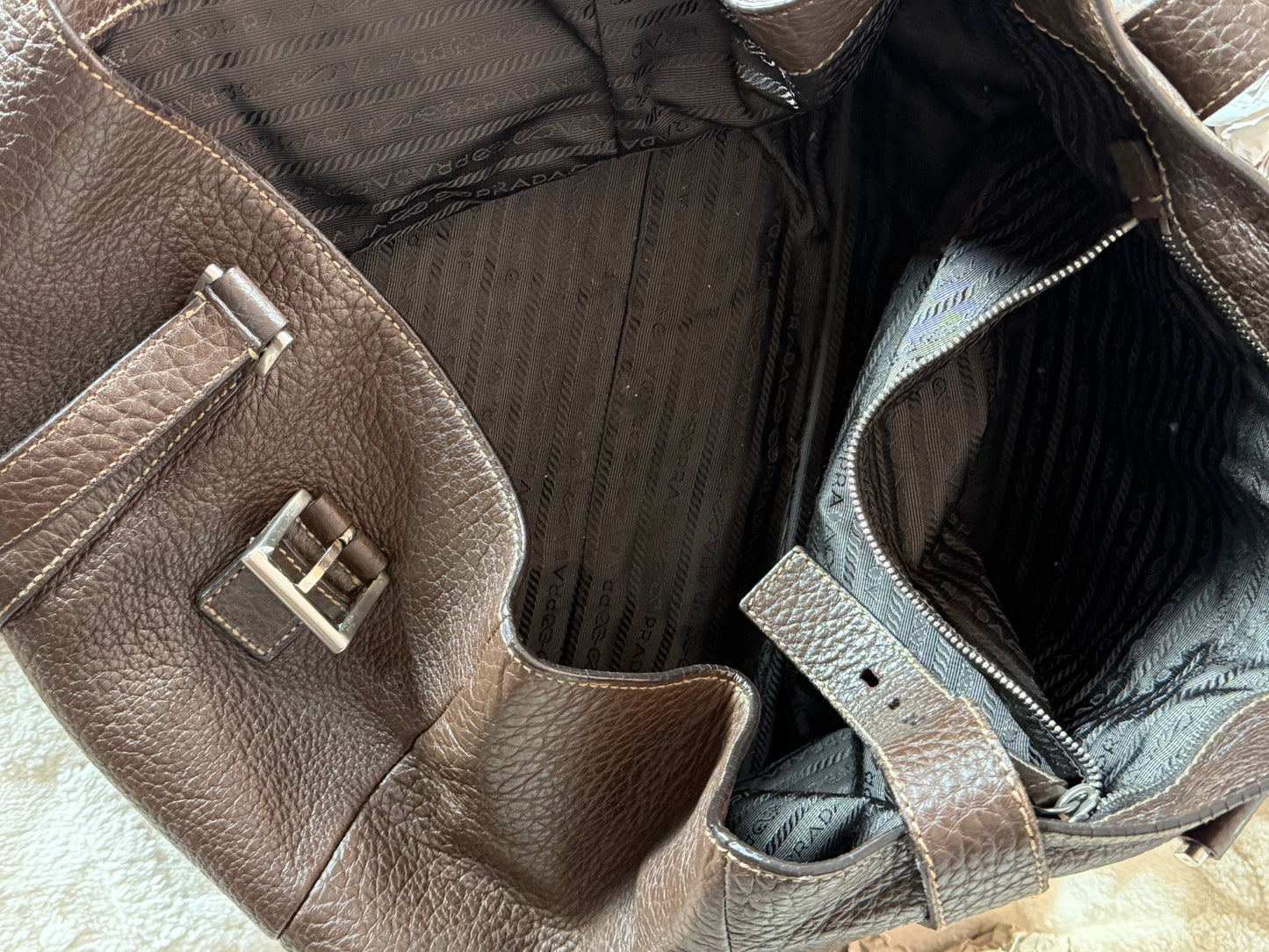 Prada handbag Tote brown