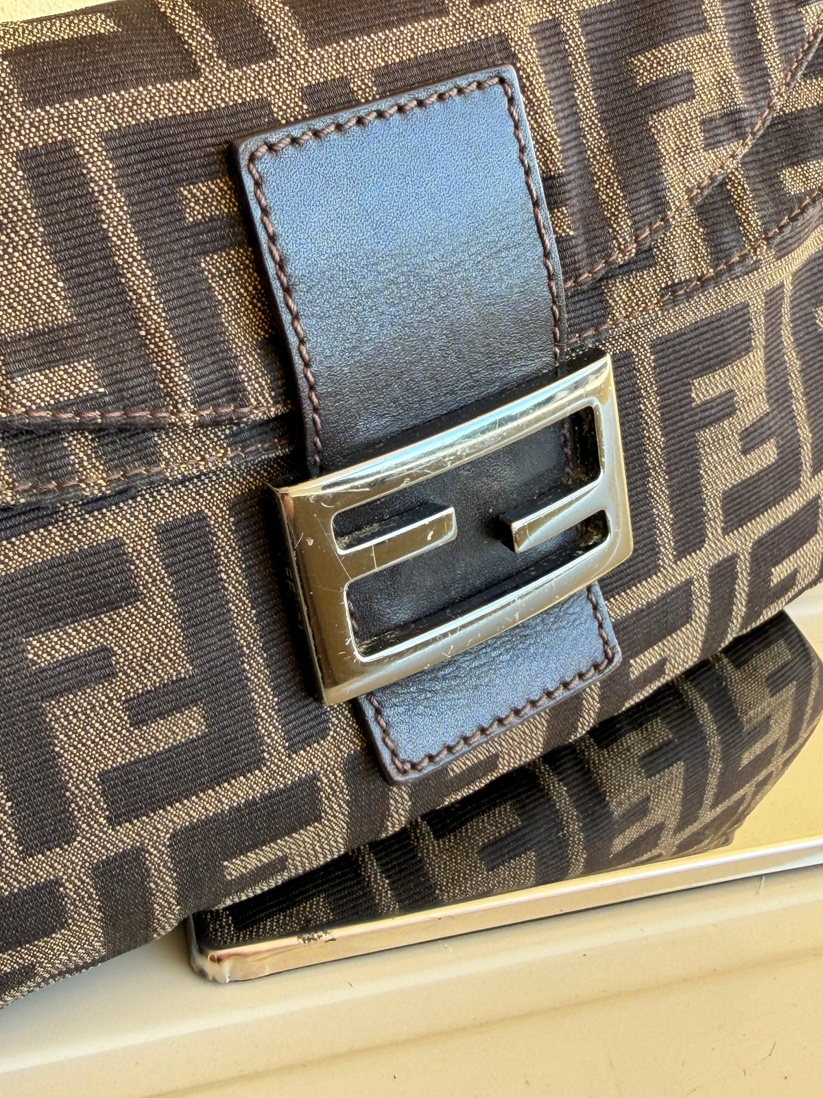 Fendi baguette double flap