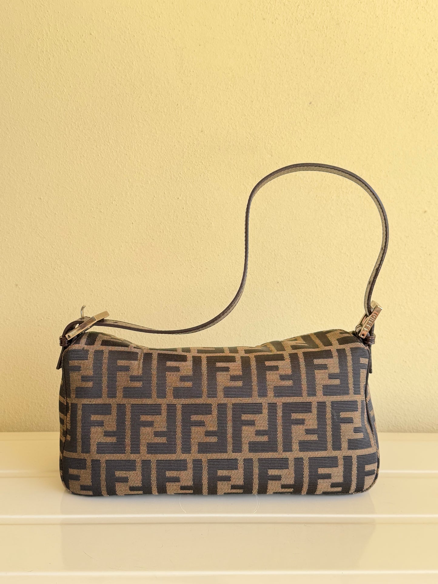Fendi baguette double flap zucca