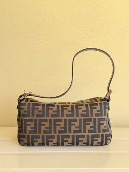 Fendi baguette double flap zucca