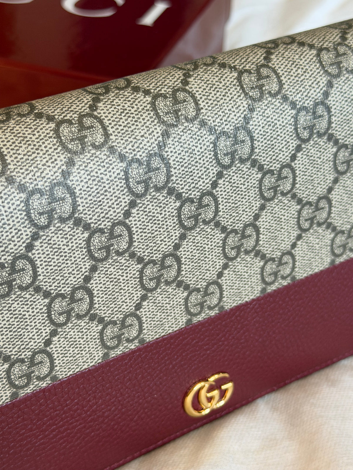 Gucci GG Marmont wallet on chain
