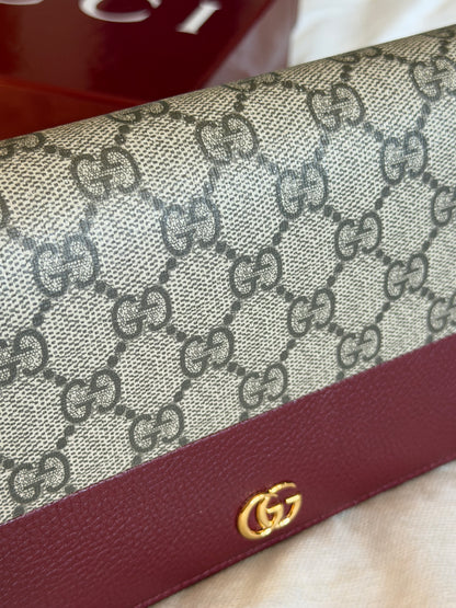 Gucci GG Marmont wallet on chain