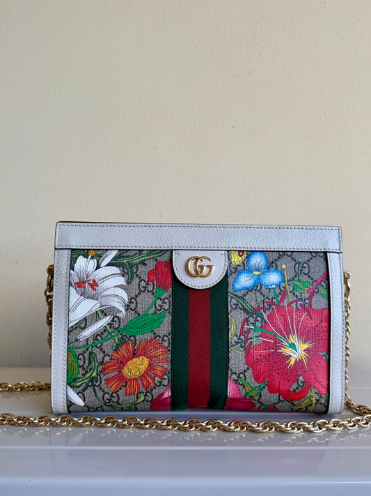 Gucci tracolla Ophidia GG flora
