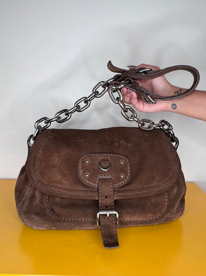 Prada Suede shoulder bag