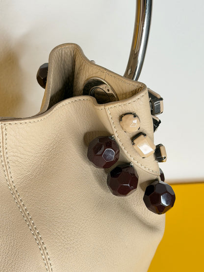 Prada ring handle Bag beige