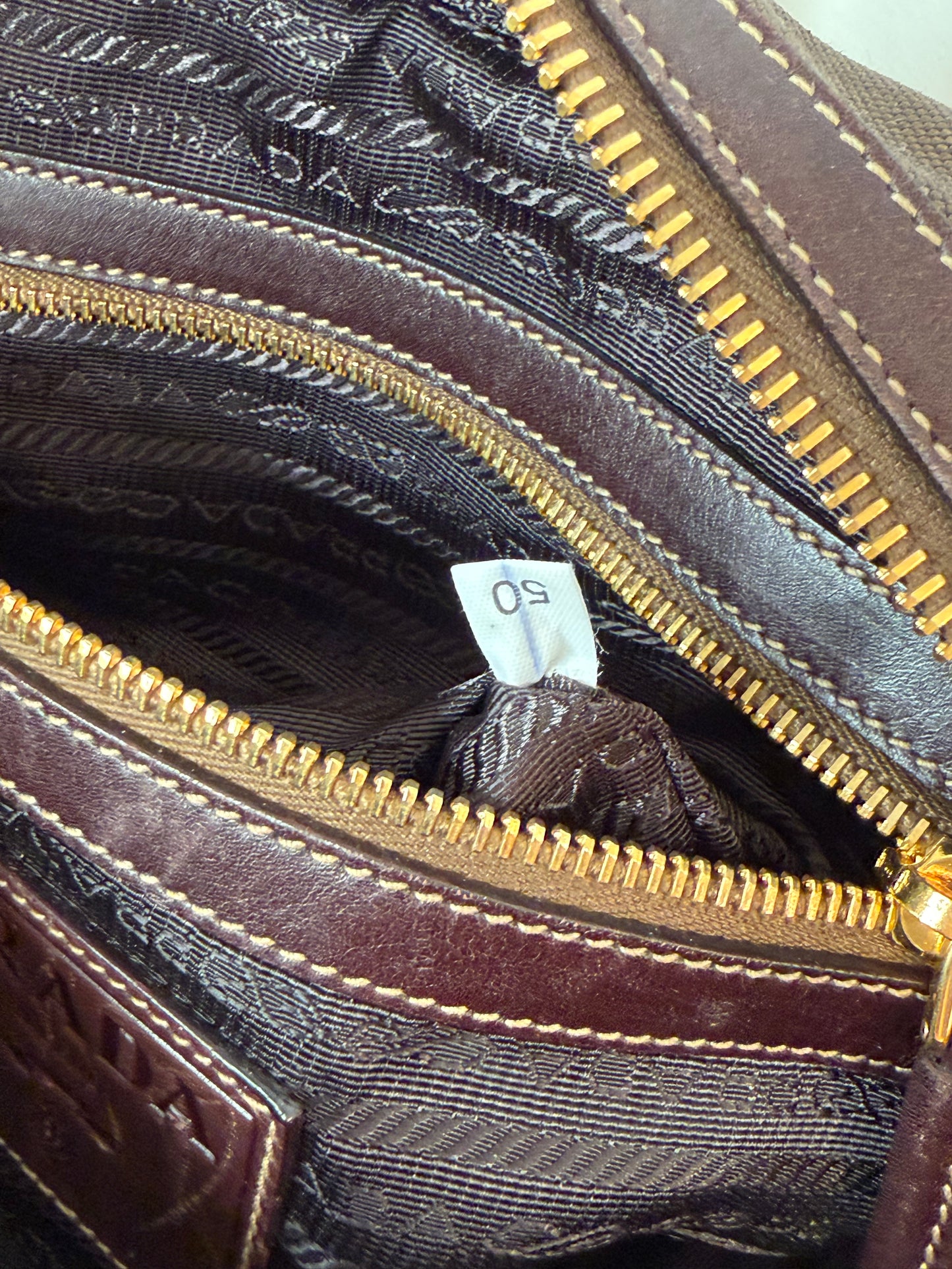 Prada bauletto logo Jaquard