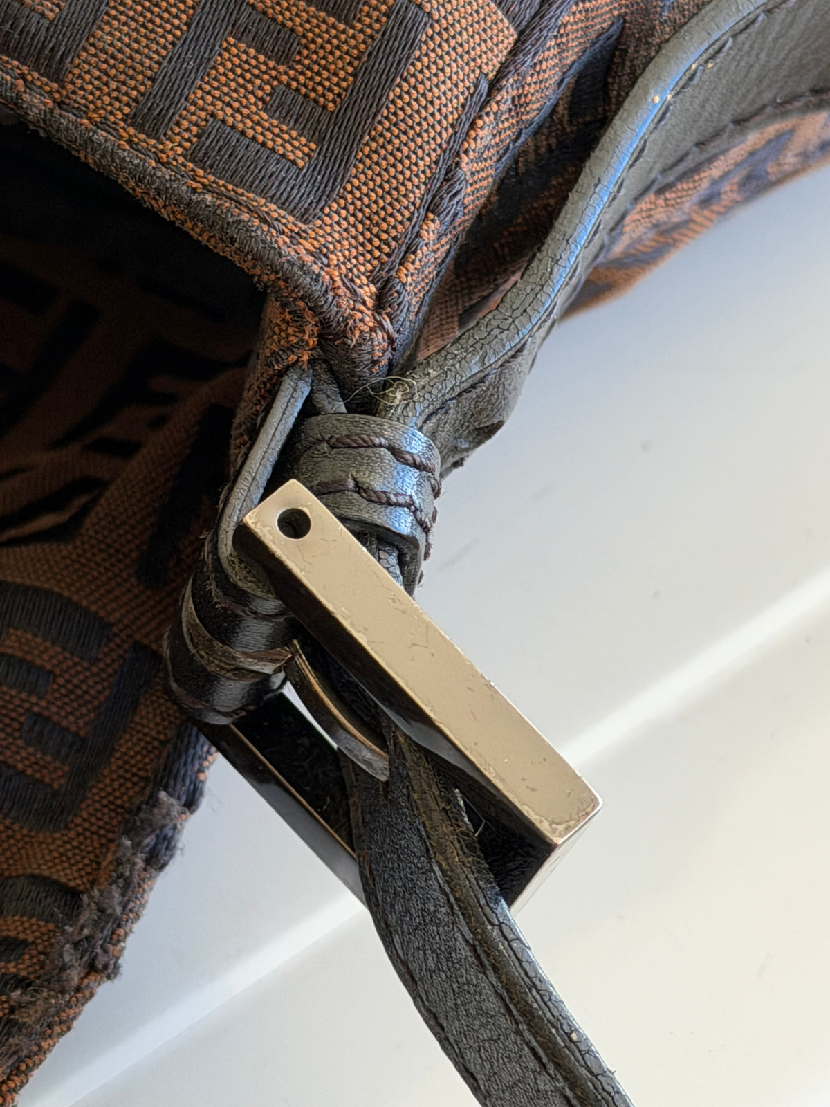 Fendi Mamma Baguette Zucchino Marrone