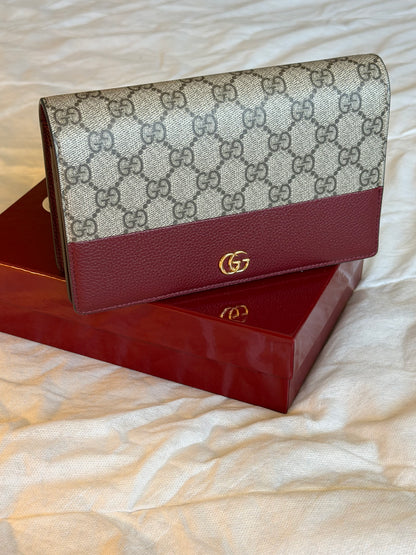 Gucci GG Marmont wallet on chain