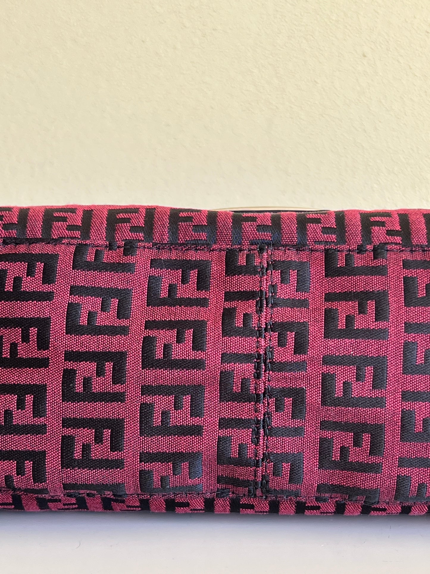 Fendi baguette Double Flap rossa/nera