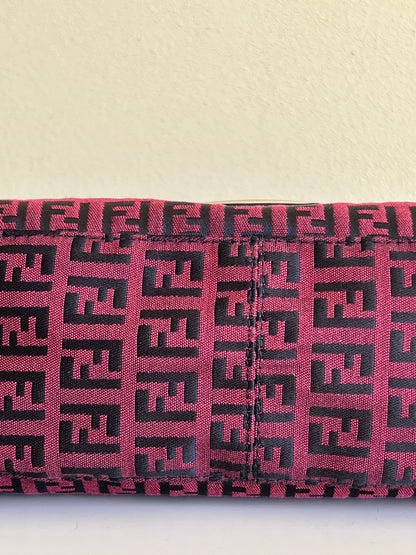 Fendi baguette Double Flap rossa/nera
