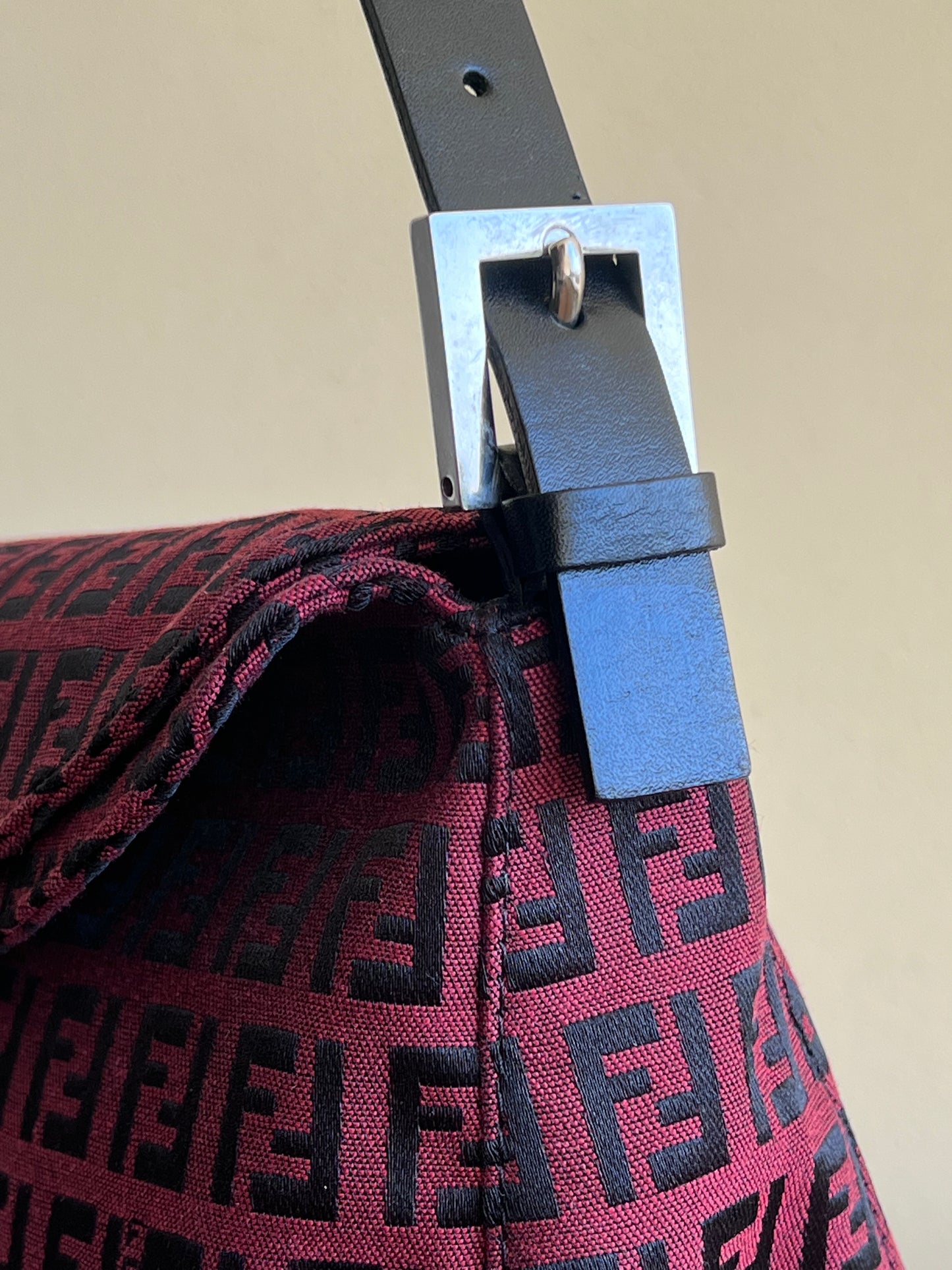 Fendi baguette Double Flap rossa/nera
