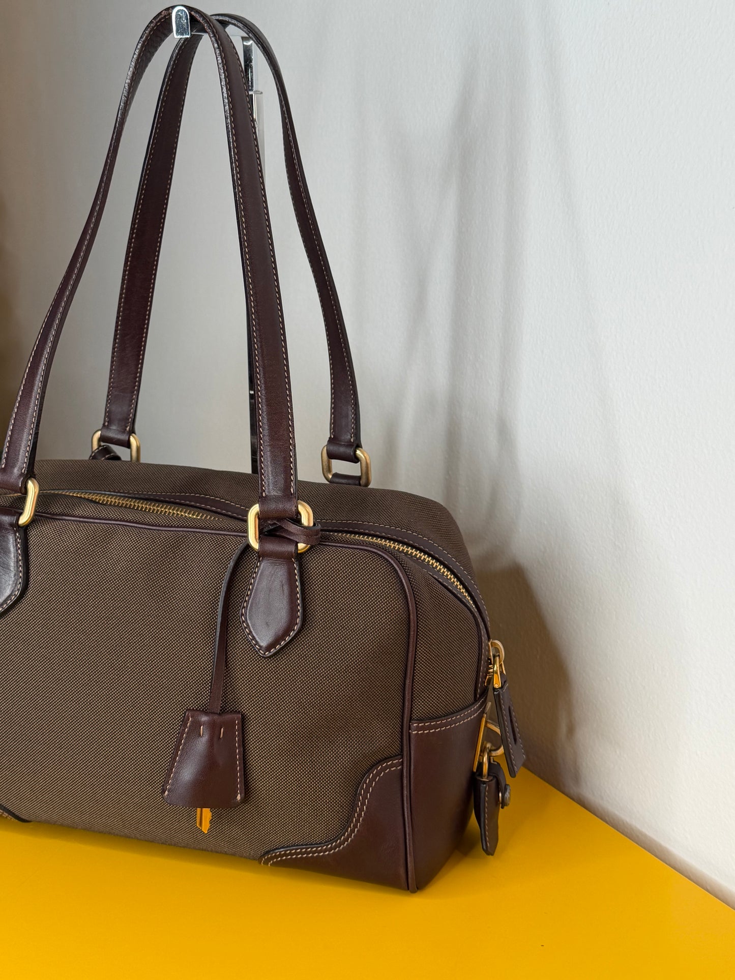 Prada bauletto logo Jaquard