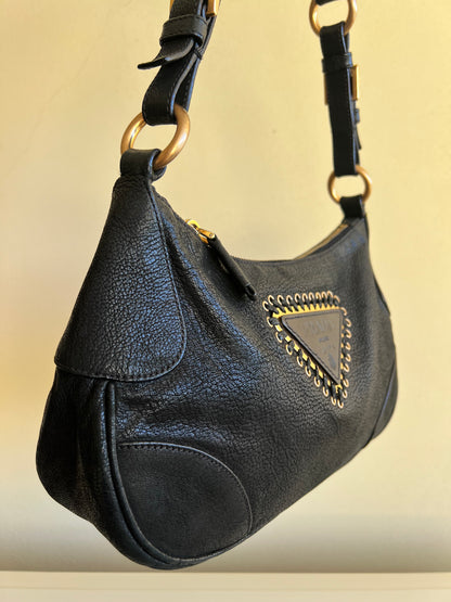 Prada con Tracolla a Catena Intrecciata