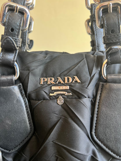 Prada Tessuto Crispy Satchel in Nylon trapuntato