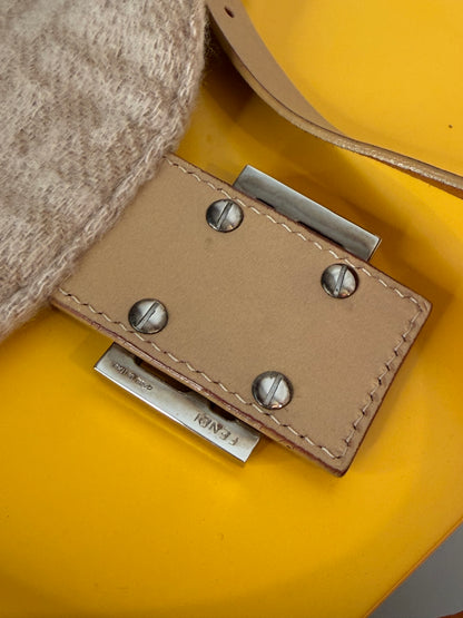 Fendi baguette double flap wool