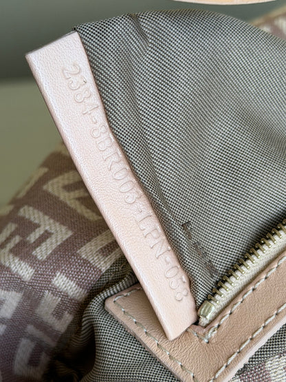 Fendi baguette double flap dust rose