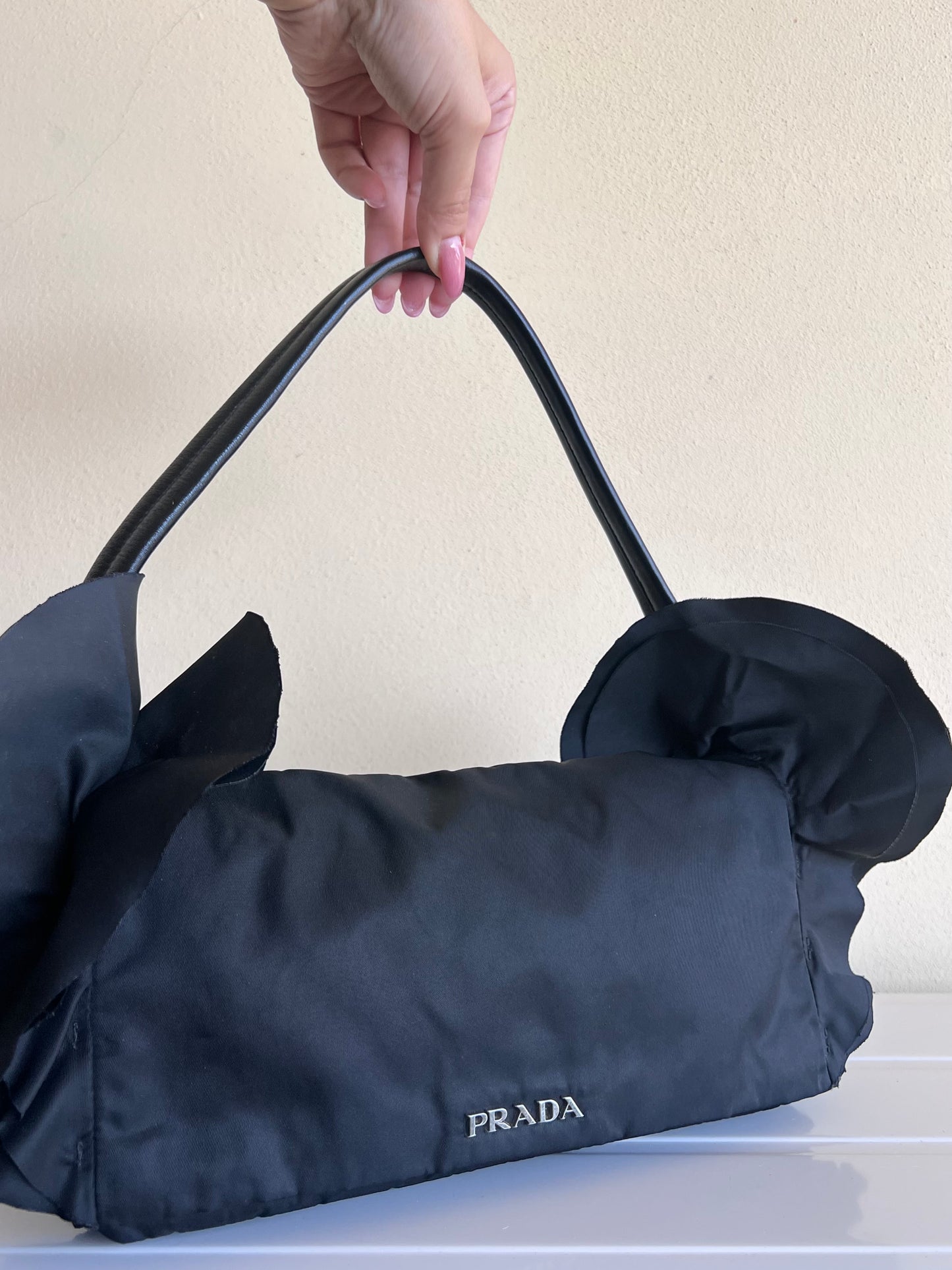 Borsa Prada tessuto volant