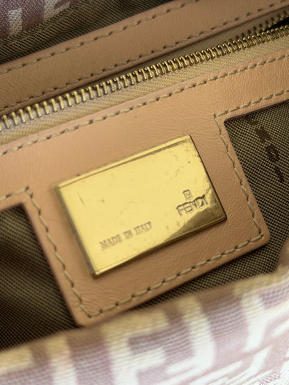 Fendi baguette double flap dust rose