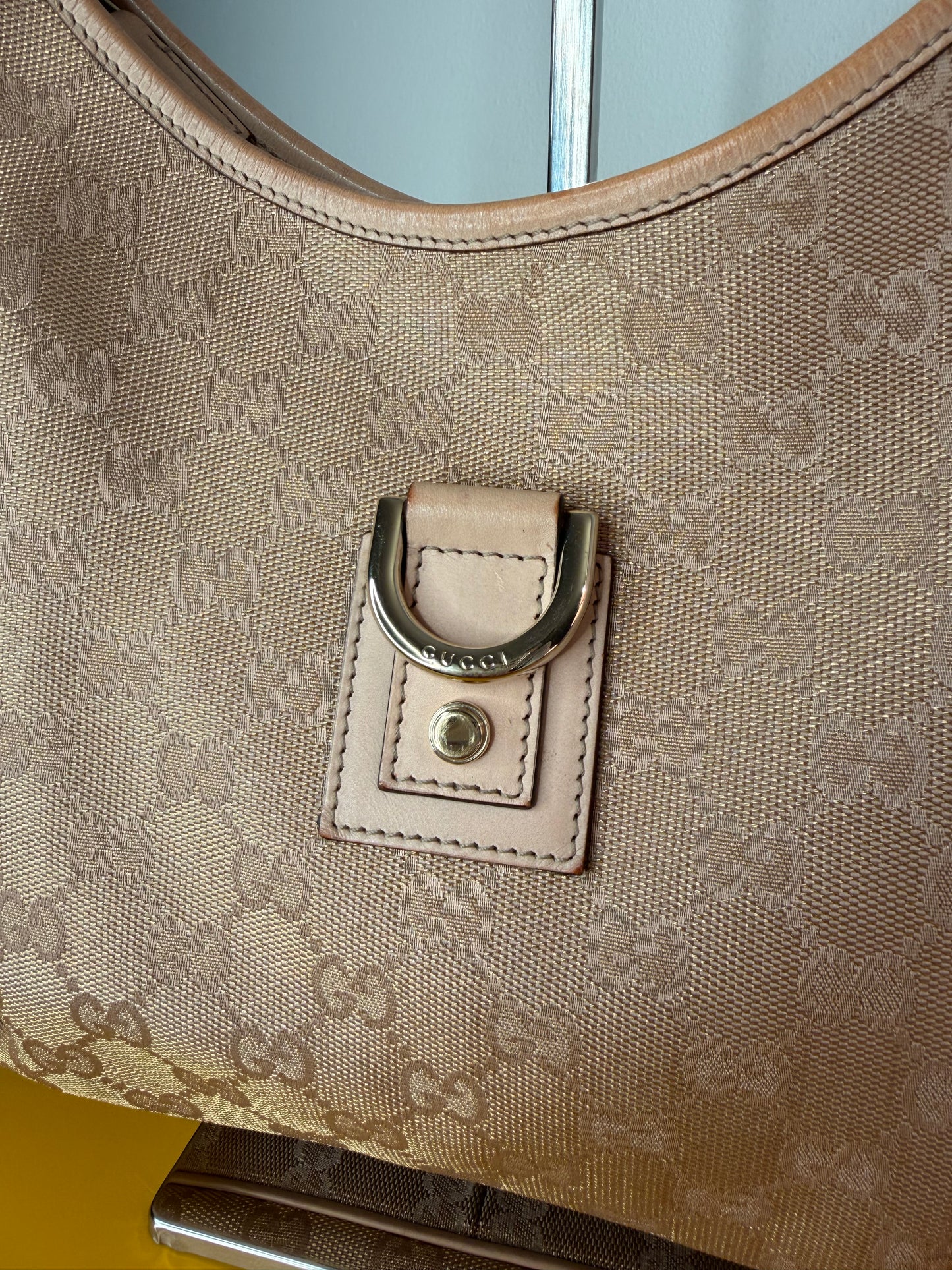 Gucci Abbey Hobo Gold/Pink
