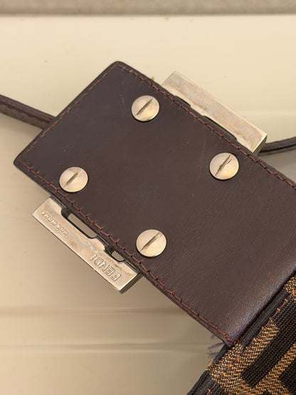 Fendi baguette double flap zucca