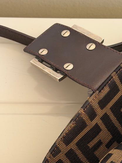 Fendi baguette double flap zucca
