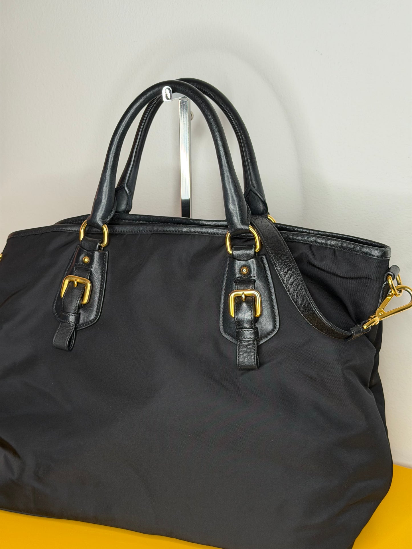 Prada tote nylon/pelle