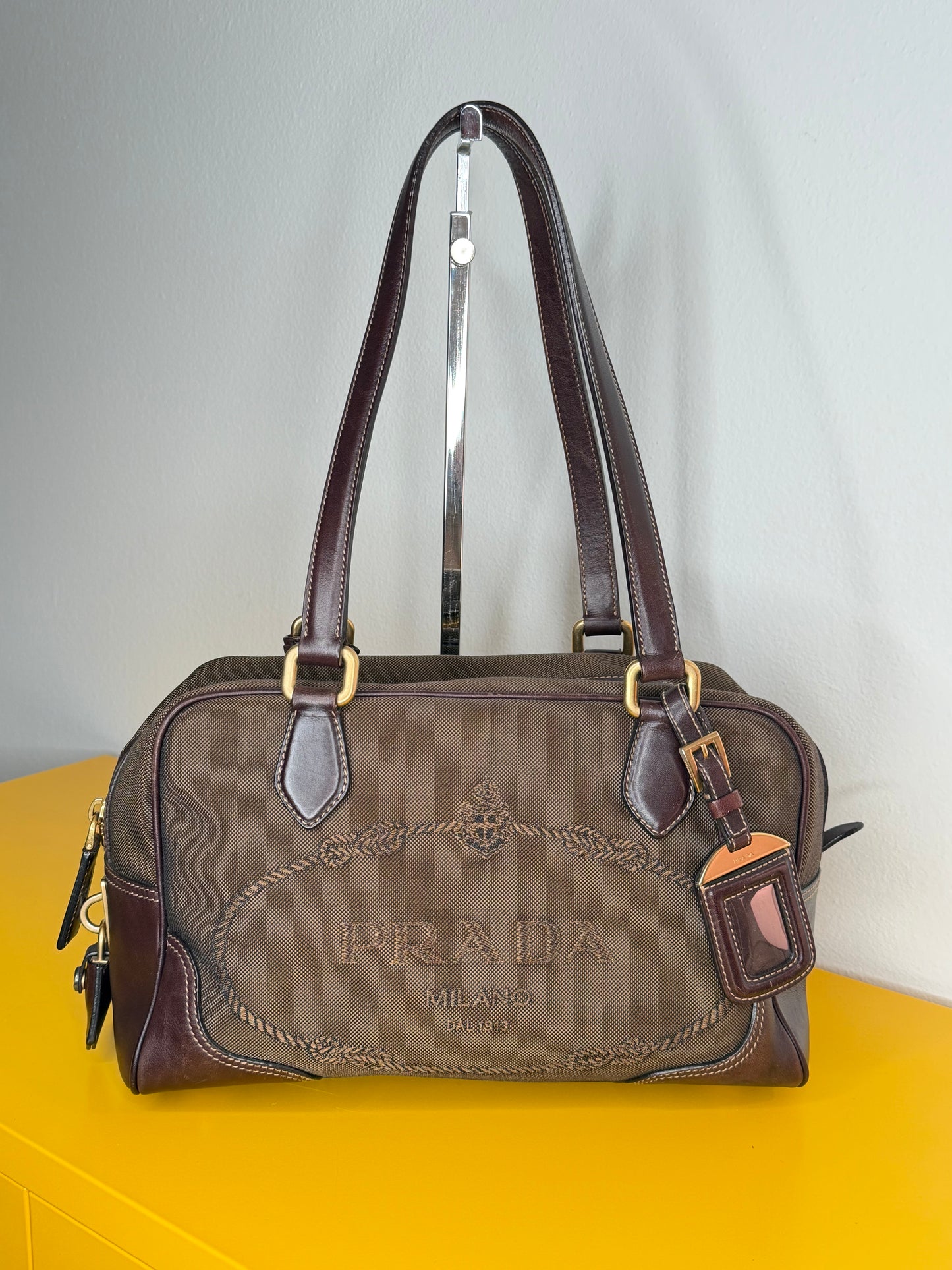 Prada bauletto logo Jaquard