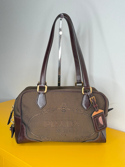 Prada bauletto logo Jaquard
