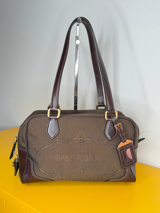 Prada bauletto logo Jaquard