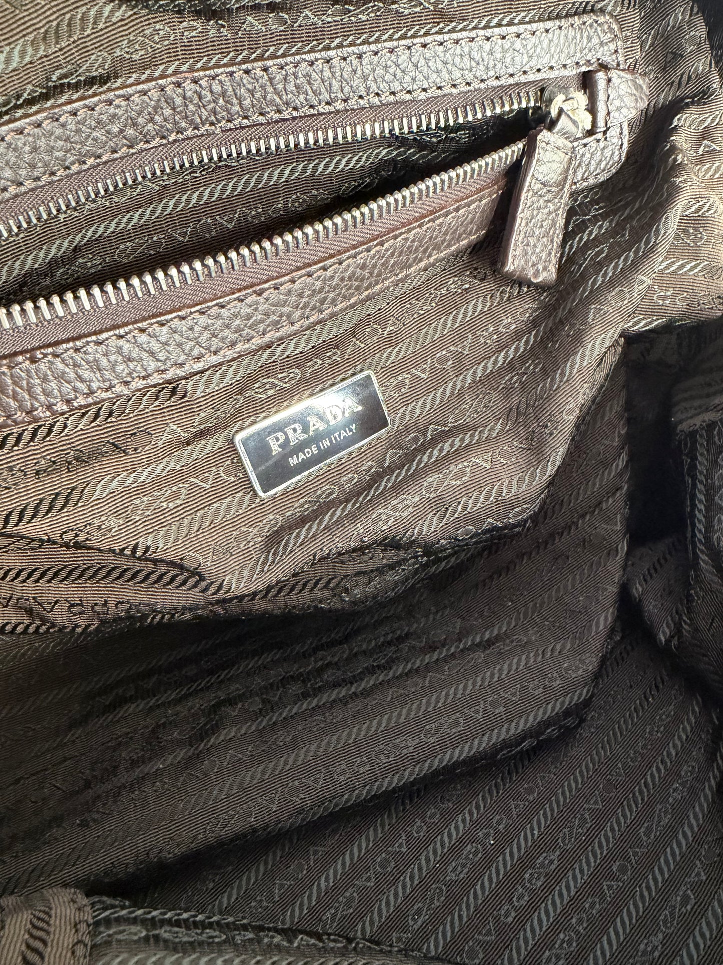 Prada Bauletto logo jaquard