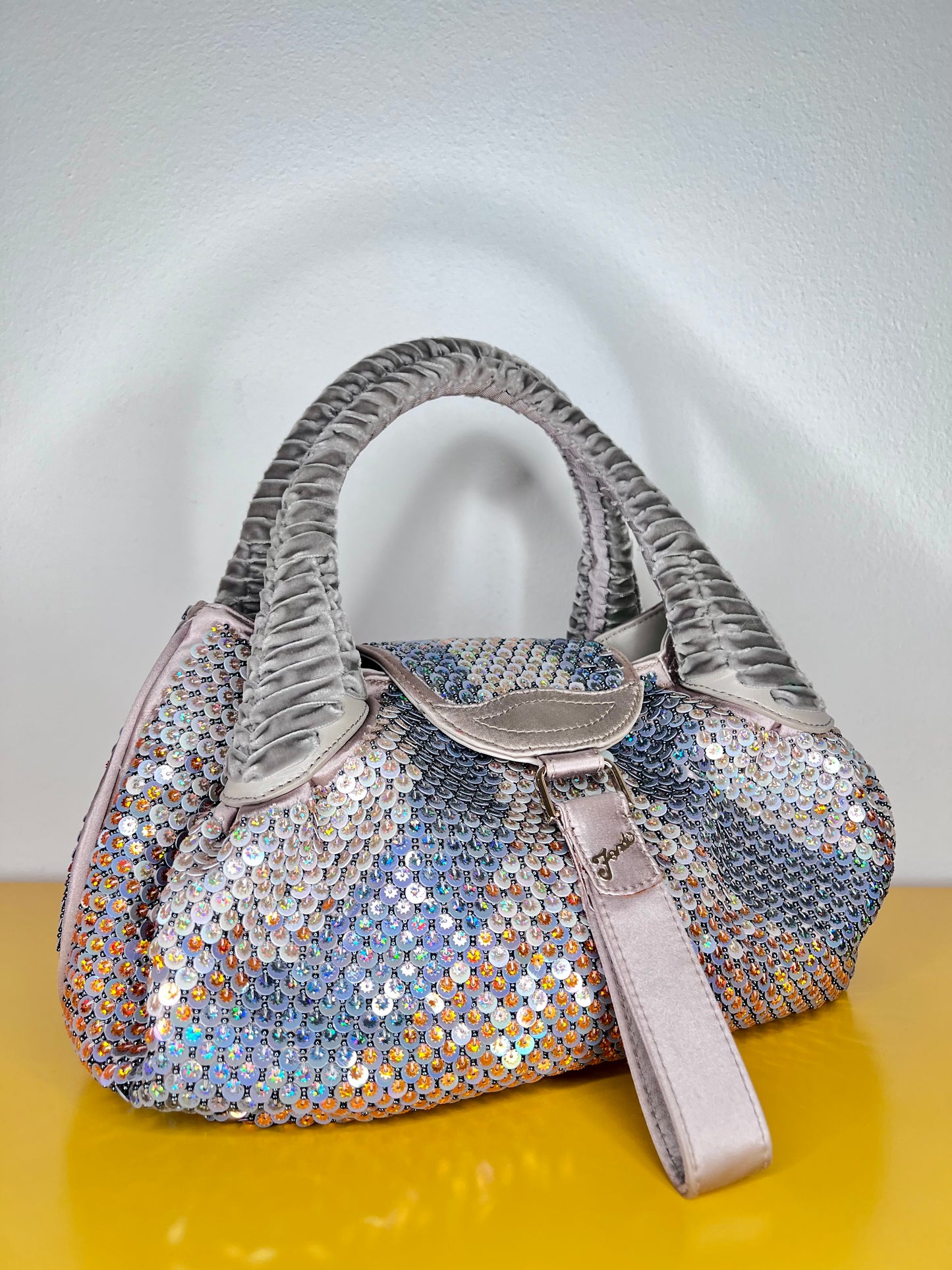 Fendi Spy Bag in raso con paillettes