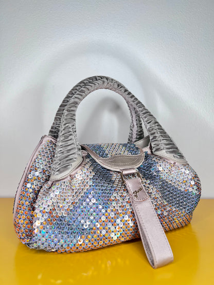 Fendi Spy Bag in raso con paillettes