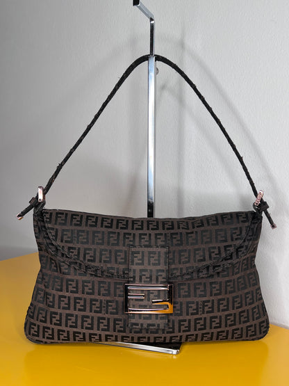 Fendi Baguette Marrone Double Flap