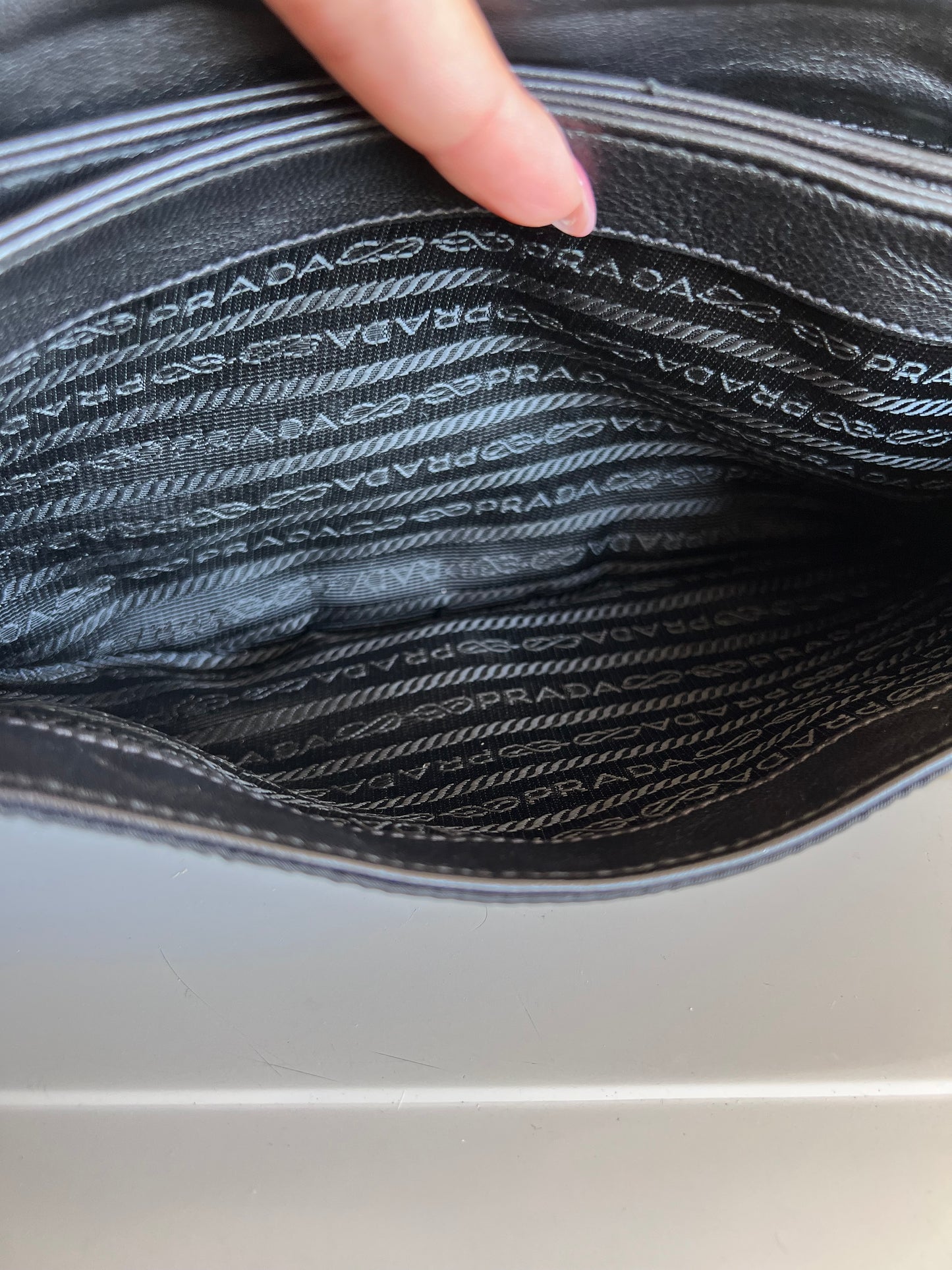 Borsa Prada tessuto volant