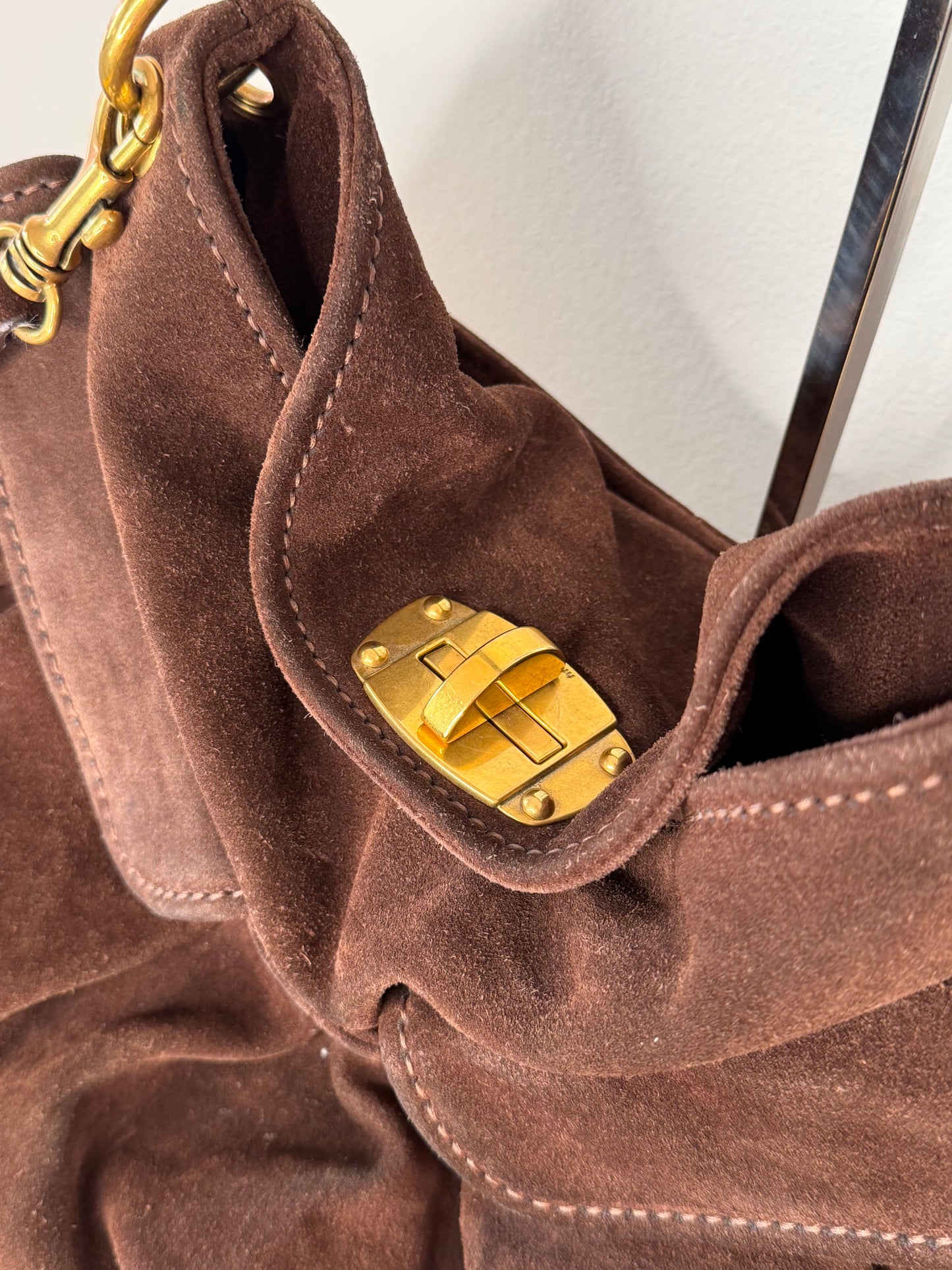 Miu Miu hobo suede