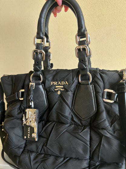 Prada Tessuto Crispy Satchel in Nylon trapuntato