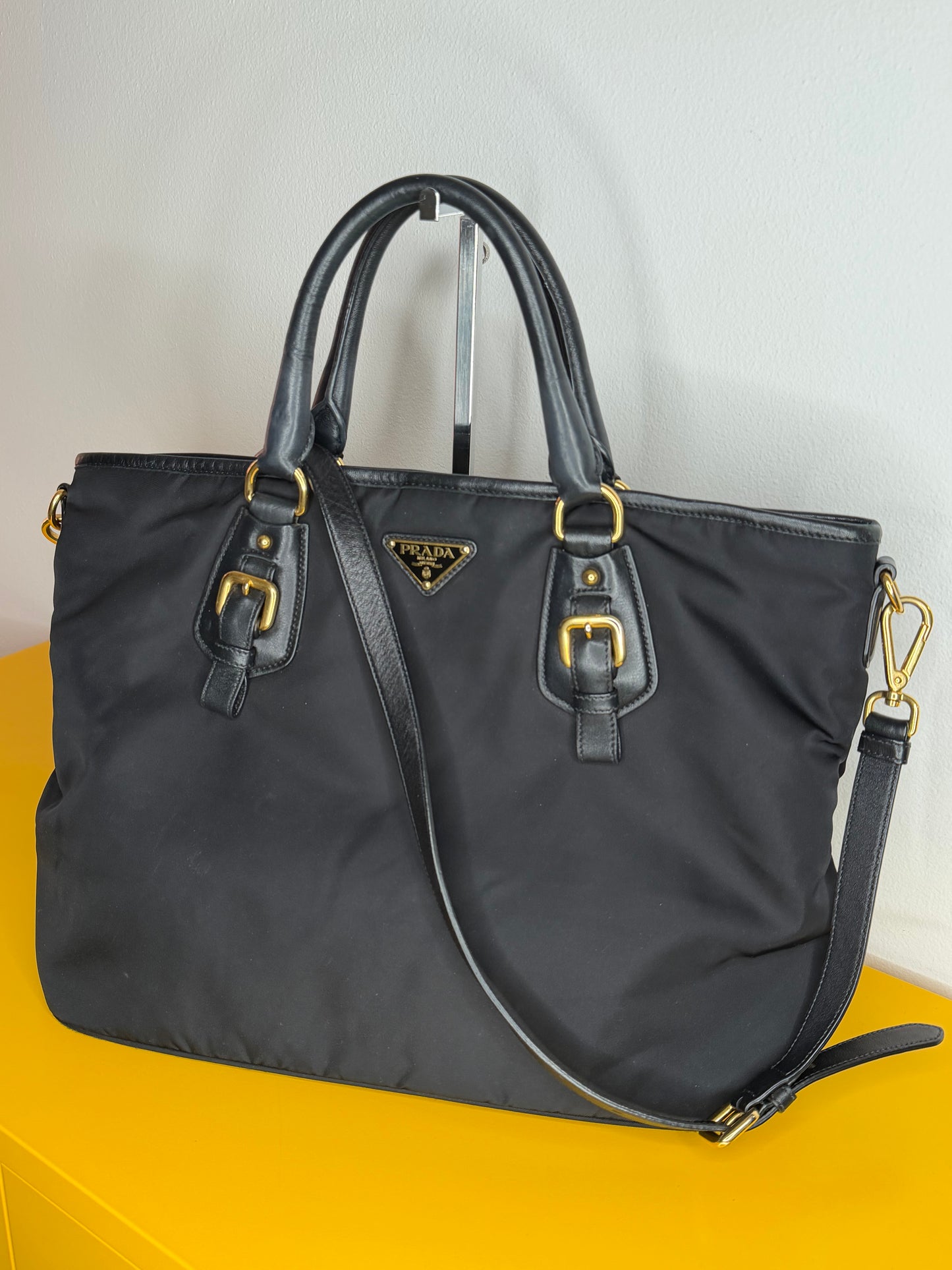 Prada tote nylon/pelle