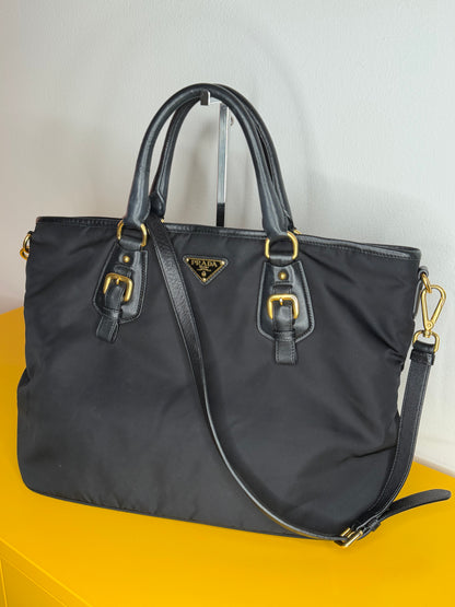 Prada tote nylon/pelle