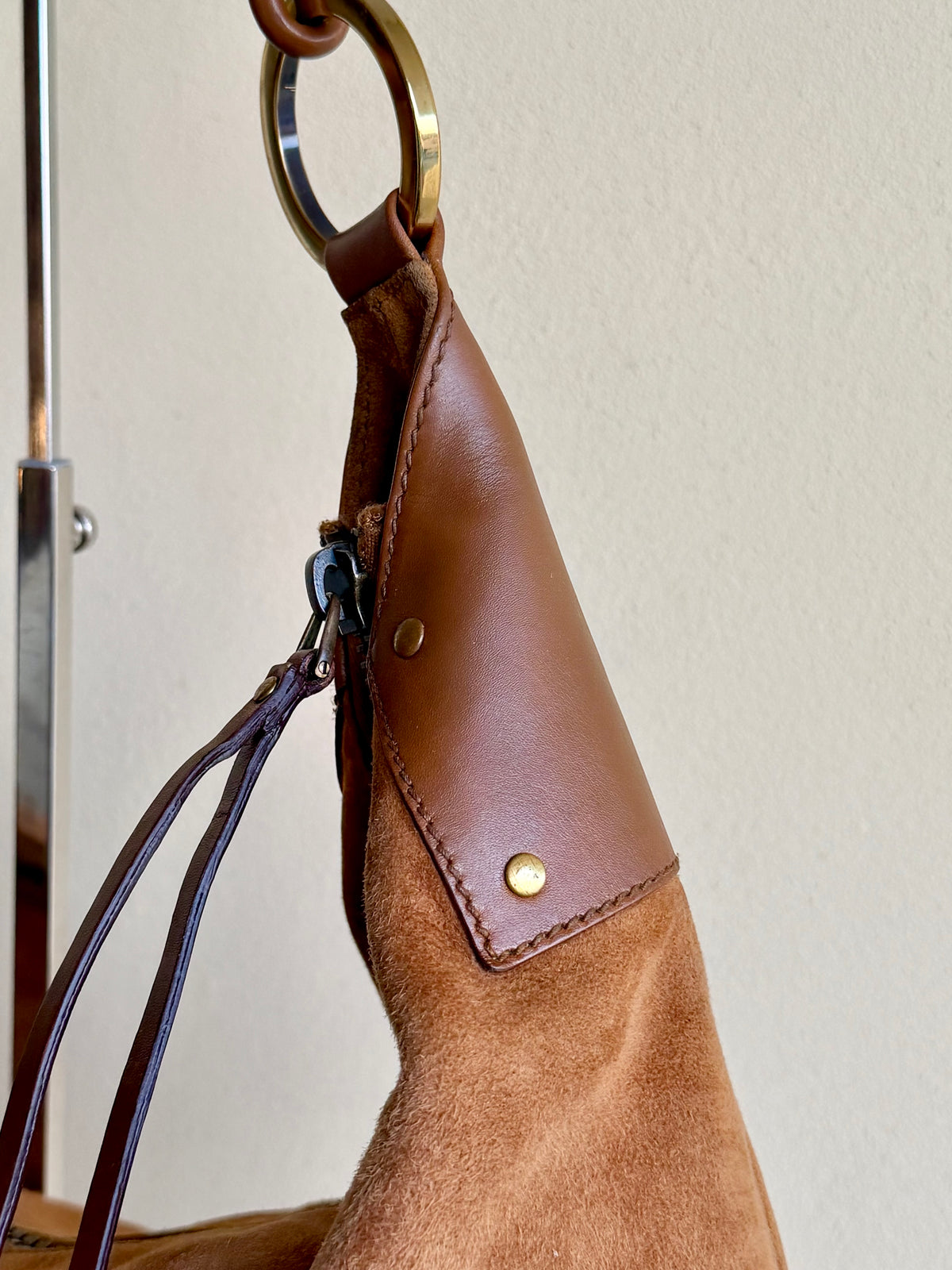 Gucci Suede Hobo Moon Bag