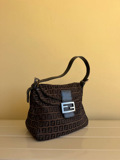 Fendi Double flap dark brown